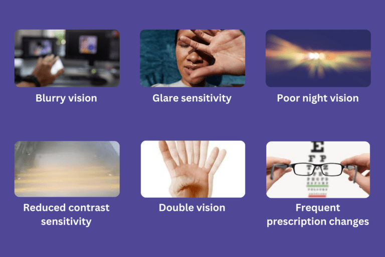 How do cataracts affect driving?