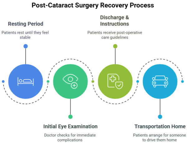 Post cataract surgery recovery & observation Post cataract surgery recovery & observation
